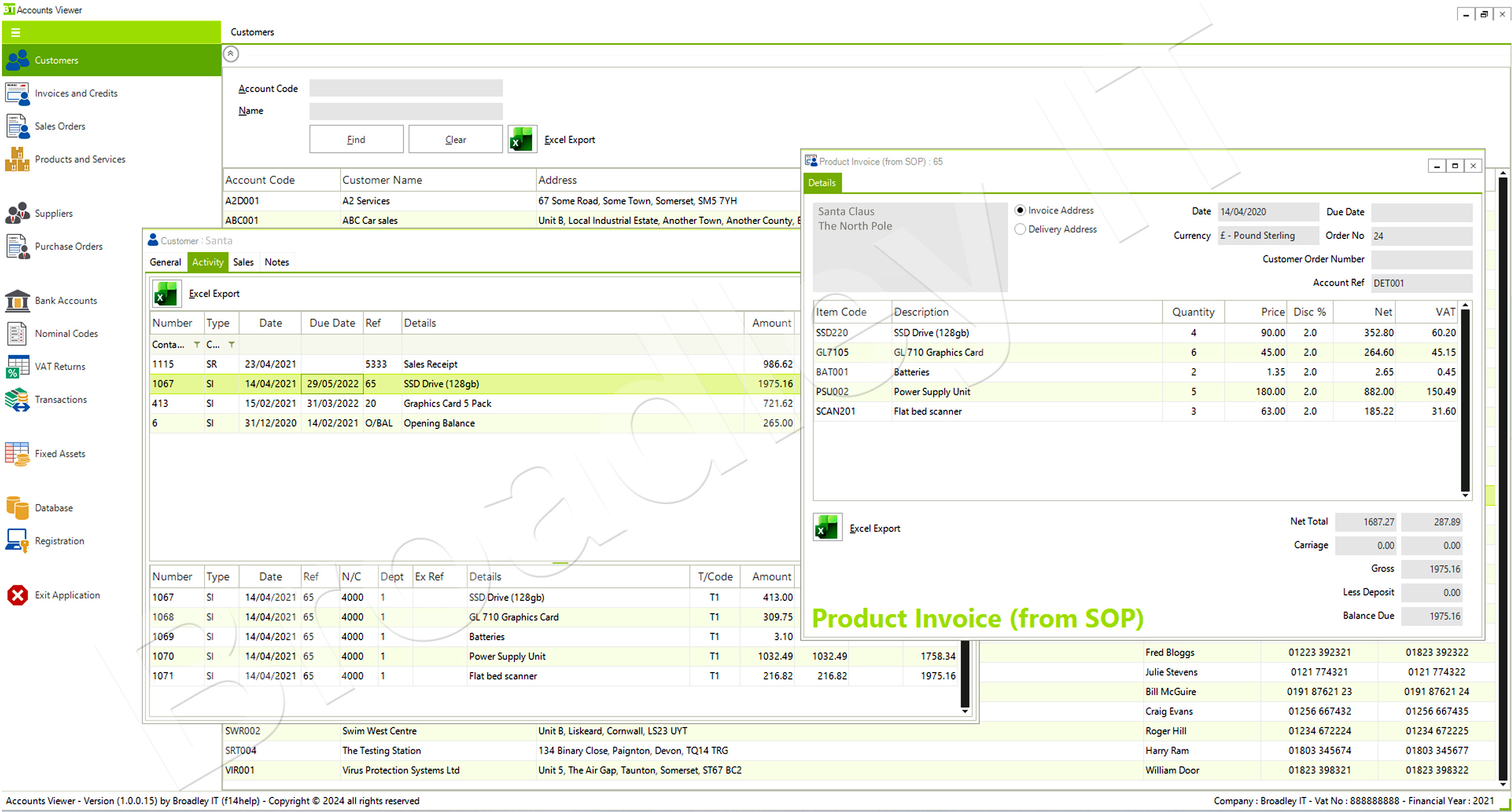Accounts Viewer Screen Shot